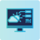 flat blue icon edge solution weather monitoring