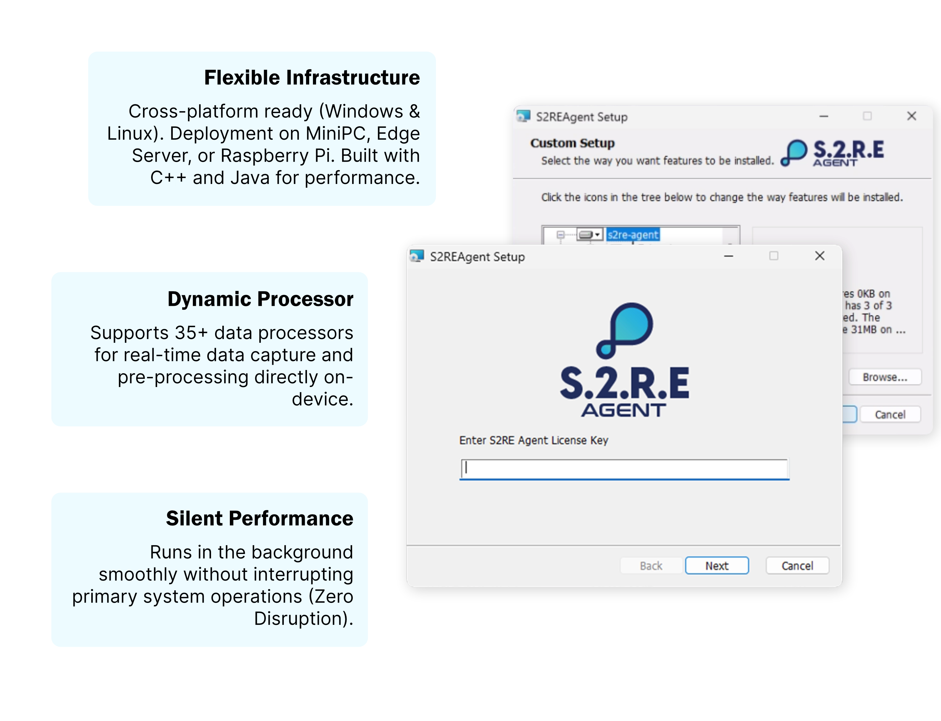 S2RE Agent dashboard